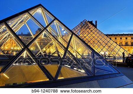 Glass pyramide, by Ieo Ming Pei, at Napol? on court. Palais du Louvre. Mus? e du Louvre. Paris. France. View Large Photo Image Stock Photo - Glass pyramide, by Ieo Ming Pei, at Napol? on court. Palais du Louvre. Mus? e du Louvre. Paris. France.. Fotosearch