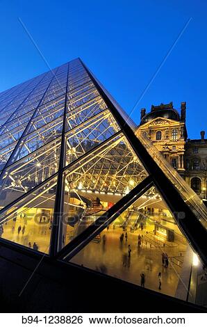 Glass pyramide, by Ieo Ming Pei, at Napol? on court. Palais du Louvre. Mus? e du Louvre. Paris, France. View Large Photo Image Stock Photograph - Glass pyramide, by Ieo Ming Pei, at Napol? on court. Palais du Louvre. Mus? e du Louvre. Paris, France.. Fotosearch
