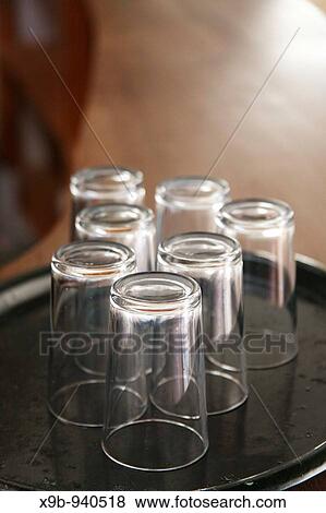 Glasses in a bar View Large Photo Image Stock Photo - Glasses in a bar. Fotosearch