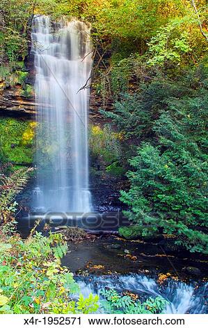 Stock Image - Glencar Waterfall, County Leitrim, Ireland.. Fotosearch