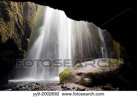Gljufrabui or Gljufurafoss Waterfall - South Iceland. View Large Photo Image Stock Image - Gljufrabui or Gljufurafoss Waterfall - South Iceland.. Fotosearch