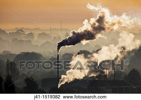 Stock Image - Global warming, pollution. Fotosearch