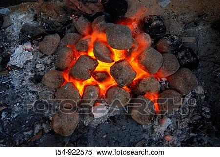 Stock Photography - glowing coal. Fotosearch
