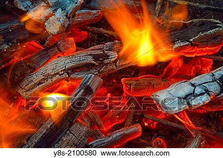 Glowing Logs. View Large Photo Image Stock Image - Glowing Logs.. Fotosearch
