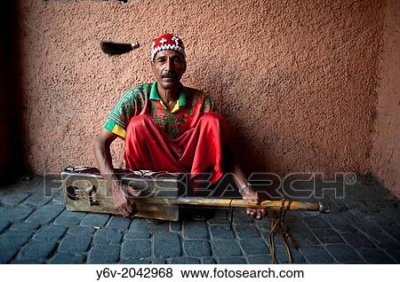 Gnaoui musician. Marrakech, Morocco. View Large Photo Image Stock Photo - Gnaoui musician. Marrakech, Morocco.. Fotosearch
