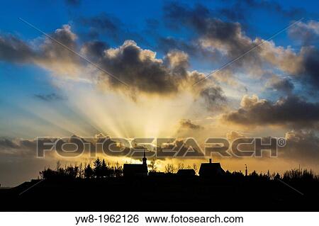 God rays over a church named Kotstrandarkirkja, Snaefellsnes Peninsula, Iceland. View Large Photo Image Stock Photograph - God rays over a church named Kotstrandarkirkja, Snaefellsnes Peninsula, Iceland.. Fotosearch