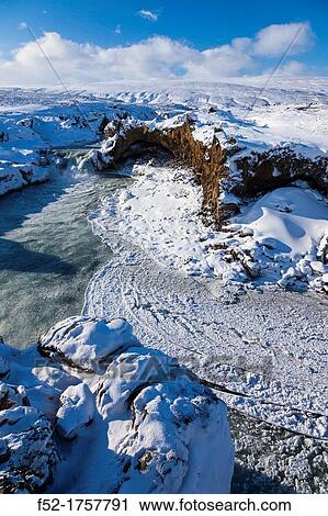 Godafoss, Myvatn, North Iceland, Iceland, Europe. View Large Photo Image Stock Image - Godafoss, Myvatn, North Iceland, Iceland, Europe.. Fotosearch