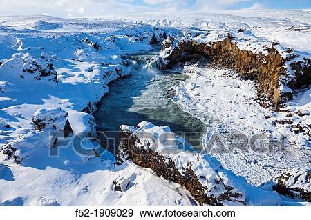 Godafoss, Myvatn, North Iceland, Iceland, Europe. View Large Photo Image Stock Photo - Godafoss, Myvatn, North Iceland, Iceland, Europe.. Fotosearch
