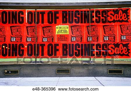 Going out of business signs View Large Photo Image Stock Photograph - Going out of business signs. Fotosearch