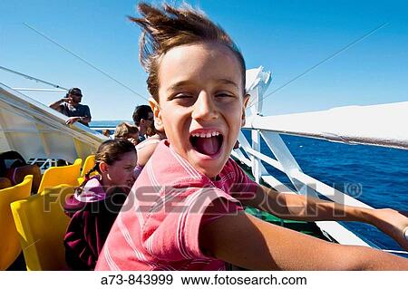 Stock Photo - Going to Simi by boat, Greece. Fotosearch