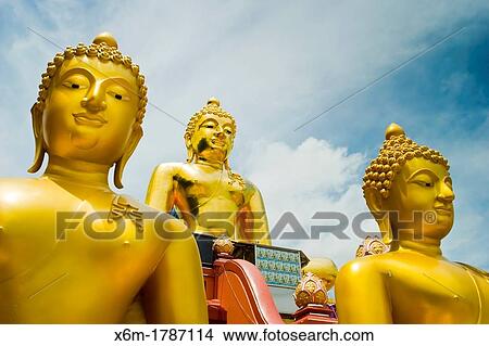 Golden Buddha statue Golden Triangle Chiang Rai province, Thailand View Large Photo Image Picture - Golden Buddha statue Golden Triangle Chiang Rai province, Thailand. Fotosearch