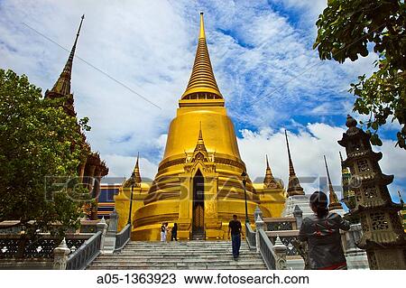 Golden Chedi Wat Phra Kaew Emerald Buddha Temple and Grand Palace Bangkok, Thailand, Southeast Asia, Asia. View Large Photo Image Stock Image - Golden Chedi Wat Phra Kaew Emerald Buddha Temple and Grand Palace Bangkok, Thailand, Southeast Asia, Asia.. Fotosearch