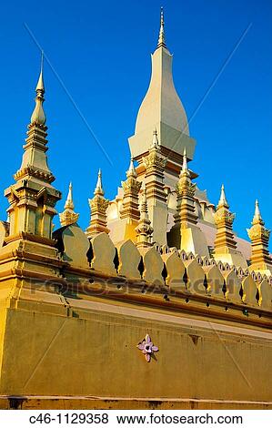 Golden stupa. Pha That Luang. Vientiane. Laos. View Large Photo Image Stock Photo - Golden stupa. Pha That Luang. Vientiane. Laos.. Fotosearch