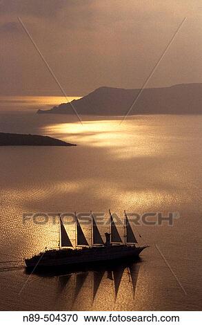 Golden Sunset on the Caldera. Fira. Santorini Island. Greece View Large Photo Image Stock Image - Golden Sunset on the Caldera. Fira. Santorini Island. Greece. Fotosearch