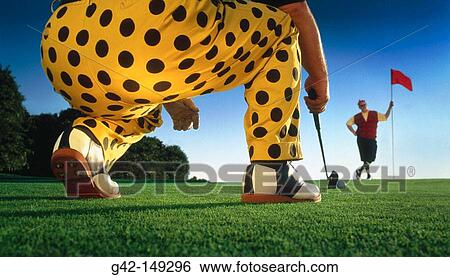 Golfer in polka dot pants View Large Photo Image Stock Photograph - Golfer in polka dot pants. Fotosearch