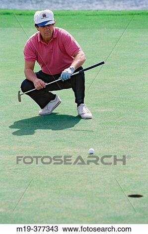golfer studying a put View Large Photo Image Stock Image - golfer studying a put. Fotosearch