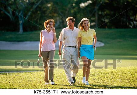 Stock Image - Golfers. Fotosearch