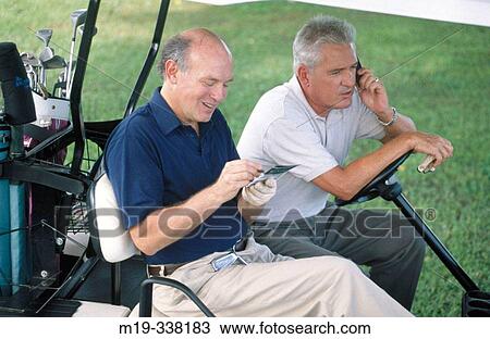 golfing buddies and cellular View Large Photo Image Stock Image - golfing buddies and cellular. Fotosearch