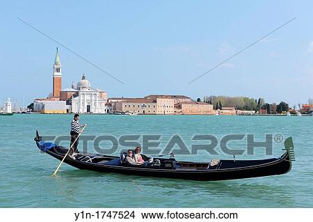 Gondola and Grand Canal, Church of San Giorgio Maggiore, Venice, Veneto, Italy, Europe View Large Photo Image Picture - Gondola and Grand Canal, Church of San Giorgio Maggiore, Venice, Veneto, Italy, Europe. Fotosearch