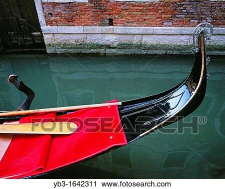 Stock Image - Gondola detail Venice, Italy. Fotosearch