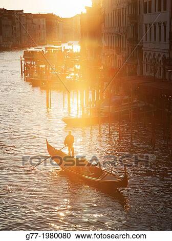 Gondola on the Canal Grande, Venice, Italy View Large Photo Image Stock Image - Gondola on the Canal Grande, Venice, Italy. Fotosearch