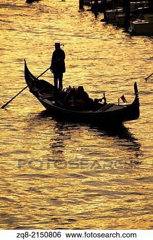 Stock Photograph - Gondola ride, Venice, Veneto, Italy. Fotosearch