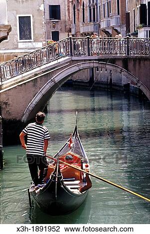Stock Image - gondola ride, Venice, Veneto region, Italy, Europe. Fotosearch
