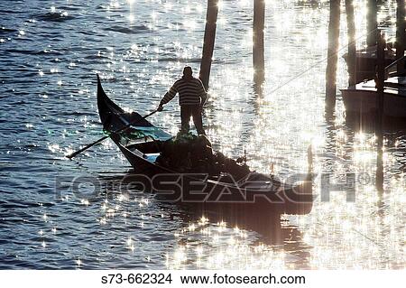 Picture - Gondola. Venice. Veneto. Italy. Fotosearch