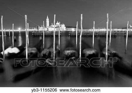 Stock Photograph - Gondolas, Canal Guidecia, Venice, Italy. Fotosearch