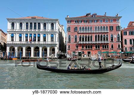 Gondolier, Canal Grande, Venice, Veneto, Venetia, Italy View Large Photo Image Stock Image - Gondolier, Canal Grande, Venice, Veneto, Venetia, Italy. Fotosearch
