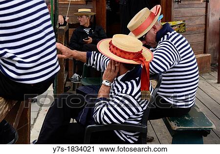 Gondoliers waiting for clients in Venice, Italy, Europe View Large Photo Image Stock Image - Gondoliers waiting for clients in Venice, Italy, Europe. Fotosearch