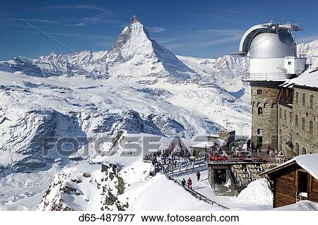 Gornergrat Kulm Hotel and Restaurant & Matterhorn. Winter. Gornergrat Mountain (el. 3089 meters). Zermatt. Valais-Wallis. Switzerland. View Large Photo Image Stock Photo - Gornergrat Kulm Hotel and Restaurant & Matterhorn. Winter. Gornergrat Mountain (el. 3089 meters). Zermatt. Valais-Wallis. Switzerland.. Fotosearch