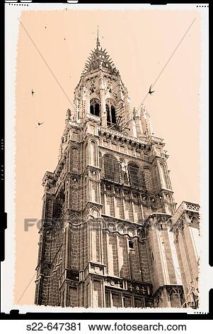 Gothic cathedral (13th-15th century), Toledo. Castilla-La Mancha, Spain View Large Photo Image Stock Image - Gothic cathedral (13th-15th century), Toledo. Castilla-La Mancha, Spain. Fotosearch