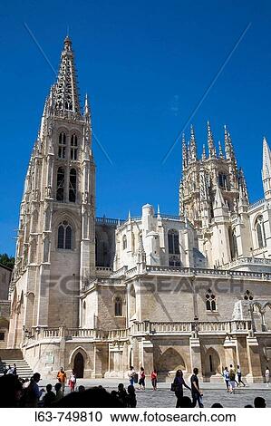 Gothic cathedral (13th century). Burgos. Castilla-Le? n. Spain View Large Photo Image Stock Image - Gothic cathedral (13th century). Burgos. Castilla-Le? n. Spain. Fotosearch