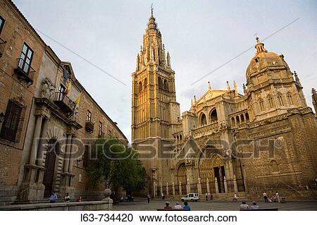 Gothic Cathedral (built 13th-15th century) in Plaza del Consistorio, Toledo. Castilla-La Mancha, Spain View Large Photo Image Stock Image - Gothic Cathedral (built 13th-15th century) in Plaza del Consistorio, Toledo. Castilla-La Mancha, Spain. Fotosearch