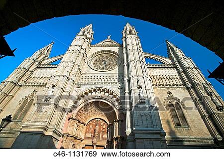 Stock Photo - Gothic cathedral. Palma de Mallorca. Majorca. Balearic Islands. Spain.. Fotosearch