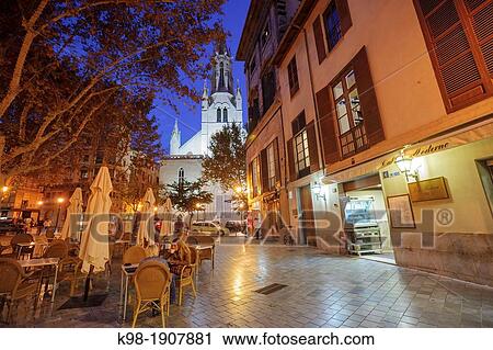 Gothic church of Santa Eulalia, XIV-XIX, Plaza Santa Eulalia, Mallorca, Balearic Islands, Spain View Large Photo Image Stock Image - Gothic church of Santa Eulalia, XIV-XIX, Plaza Santa Eulalia, Mallorca, Balearic Islands, Spain. Fotosearch