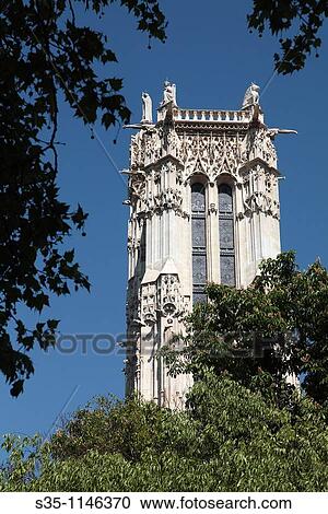 Gothic masterpiece Tour Saint-Jacques, Paris,? le-de-France, France View Large Photo Image Stock Image - Gothic masterpiece Tour Saint-Jacques, Paris,? le-de-France, France. Fotosearch