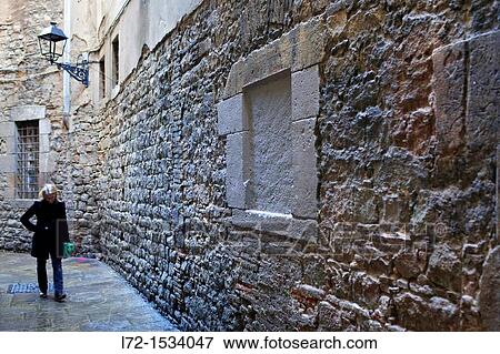 Stock Photo - Gothic Quarter, Barcelona, Catalonia, Spain. Fotosearch