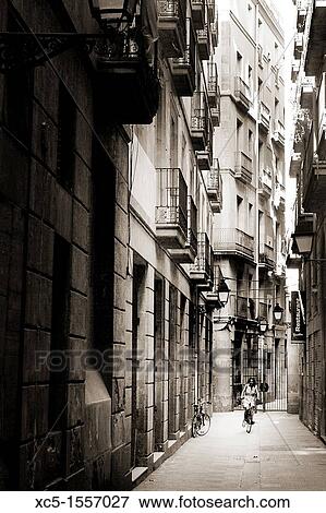 Gothic Quarter, Barcelona, Catalonia, Spain View Large Photo Image Stock Photo - Gothic Quarter, Barcelona, Catalonia, Spain. Fotosearch
