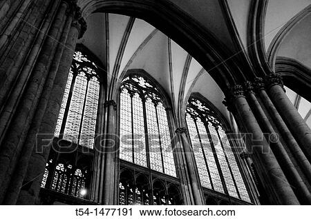 Gothic stained glass windows of Cologne Cathedral View Large Photo Image Stock Image - Gothic stained glass windows of Cologne Cathedral. Fotosearch