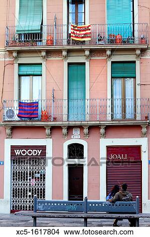 Gracia Quarter, Barcelona, Catalonia, Spain View Large Photo Image Picture - Gracia Quarter, Barcelona, Catalonia, Spain. Fotosearch