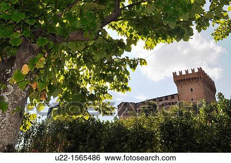 Stock Photograph - Gradara (Pesaro-Urbino, Italy): the Castello (Castle). Fotosearch