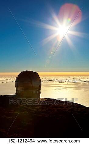 Gran Telescopio Canarias, Observatorio Astrof? sico del Roque de los Muchachos, Parque Nacional de la Caldera de Taburiente, La Palma, Santa Cruz Province, Canary Islands, Spain View Large Photo Image Picture - Gran Telescopio Canarias, Observatorio Astrof? sico del Roque de los Muchachos, Parque Nacional de la Caldera de Taburiente, La Palma, Santa Cruz Province, Canary Islands, Spain. Fotosearch