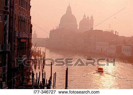 Grand Canal and Santa Maria della Salute church in background. Venice. Veneto, Italy View Large Photo Image Stock Photo - Grand Canal and Santa Maria della Salute church in background. Venice. Veneto, Italy. Fotosearch