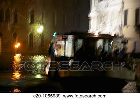 Grand Canal, Vaporetto, Water, at night, Blurred Motion, Venice, Italy View Large Photo Image Stock Photo - Grand Canal, Vaporetto, Water, at night, Blurred Motion, Venice, Italy. Fotosearch