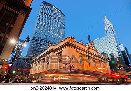 Grand Central Station or Grand Central Terminal, Met Life building and Chrysler building, 42nd Street, Midtown, Manhattan, New York City, New York, USA. View Large Photo Image Picture - Grand Central Station or Grand Central Terminal, Met Life building and Chrysler building, 42nd Street, Midtown, Manhattan, New York City, New York, USA.. Fotosearch