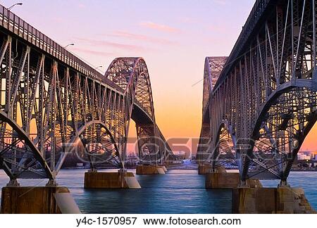 Stock Photo - Grand Island Bridges in New York State. Fotosearch