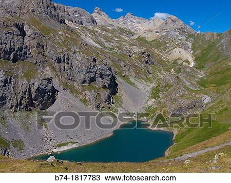 grand lac, alpes du lauzet, monetier, hautes alpes, france View Large Photo Image Stock Image - grand lac, alpes du lauzet, monetier, hautes alpes, france. Fotosearch