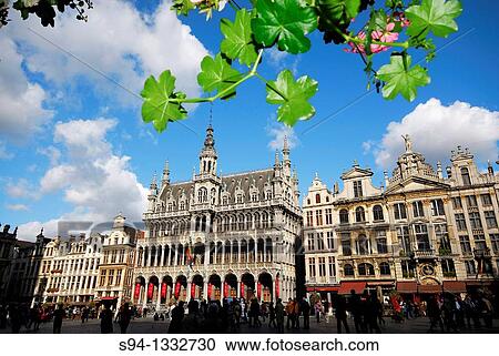 Stock Image - Grande Place, Grote Markt or Big square of Brussels, Belgium. Fotosearch